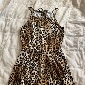 Women  Leopard Print  Romper Jumpsuit